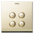 Clipsal ULTI 2 Gang 2 x 300W Dimmer Champagne Gold