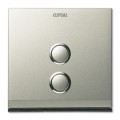Clipsal ULTI 2 Gang 2 x 5AX Switch Brushed Silver
