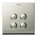 Clipsal ULTI 2 Gang 2 x 300W Dimmer Brushed Silver